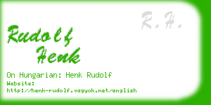 rudolf henk business card